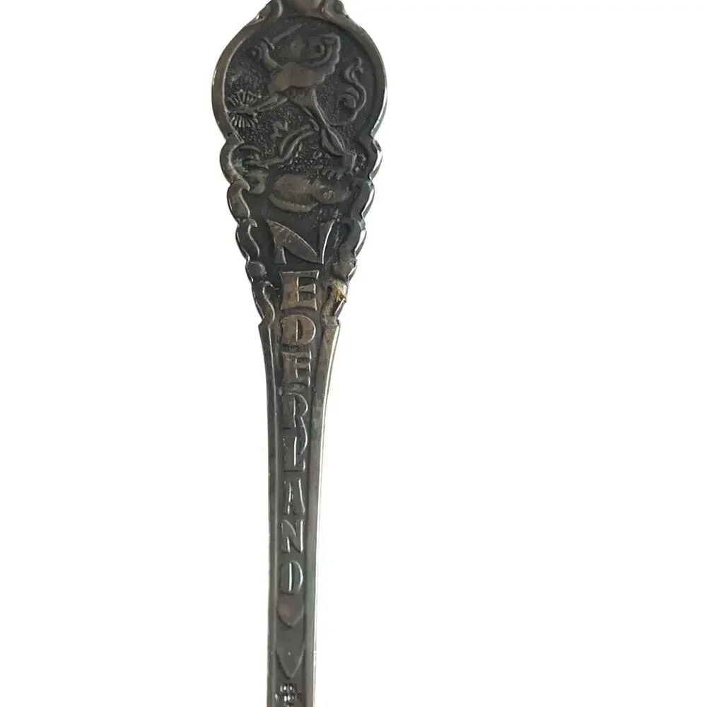 Sola Pleet Spoons Set of 6 in Box Nederland Netherlands Demitasse Unpolished